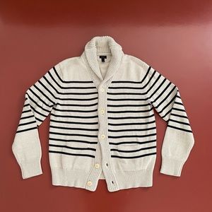 J. Crew Cotton Shawl Collar Cardigan Size Medium